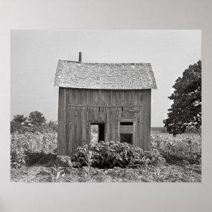 Poster Ferme abandonnée, 1939. Photo ancienne