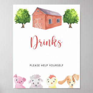 Poster Ferme - Boissons