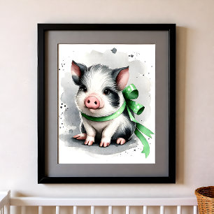 Poster Ferme d'animaux de pépinière Touch of Color Cochon