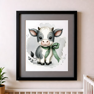 Poster Ferme d'animaux de pépinière Touch of Color Vache