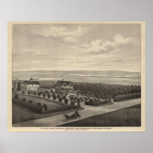 Poster Ferme de verger, foins ville, le Kansas