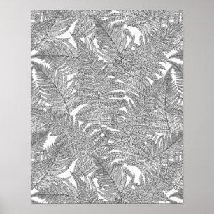 Poster Ferme en noir et blanc