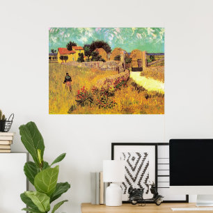 Poster Ferme en Provence par Vincent van Gogh
