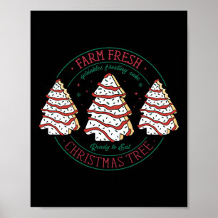 Poster Ferme Fraîche Arbre de Noël Frosting Gelé Gelé De