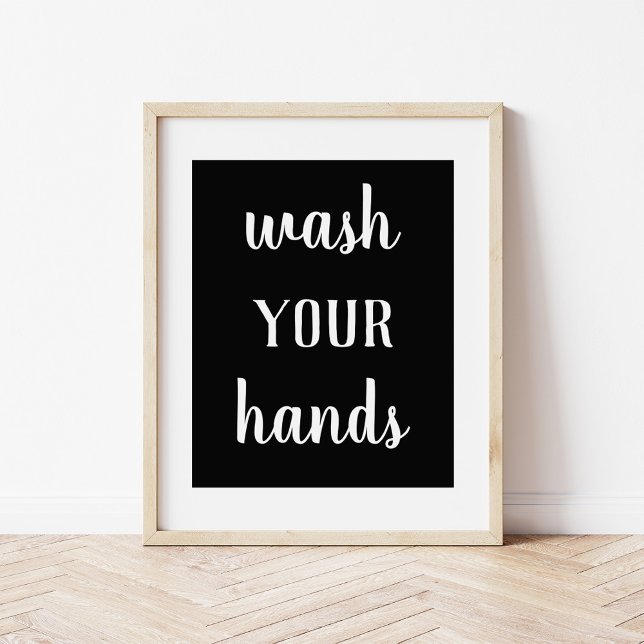 Poster Ferme moderne Lavez-vous les mains Salle de bain A (Créateur téléchargé)