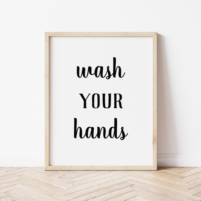 Poster Ferme moderne Lavez-vous les mains Salle de bain A (Créateur téléchargé)
