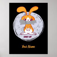 Ferme ta gueule Lapin Design de bande dessinée drô
