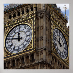 Poster Fermer Big Ben Horloge Tower Londres