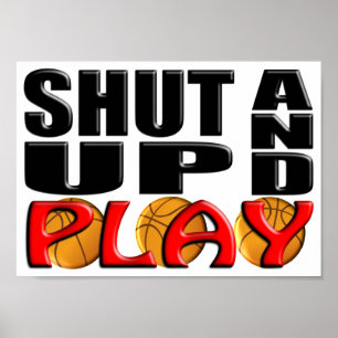 Poster FERMER ET JOUER (Basketball)