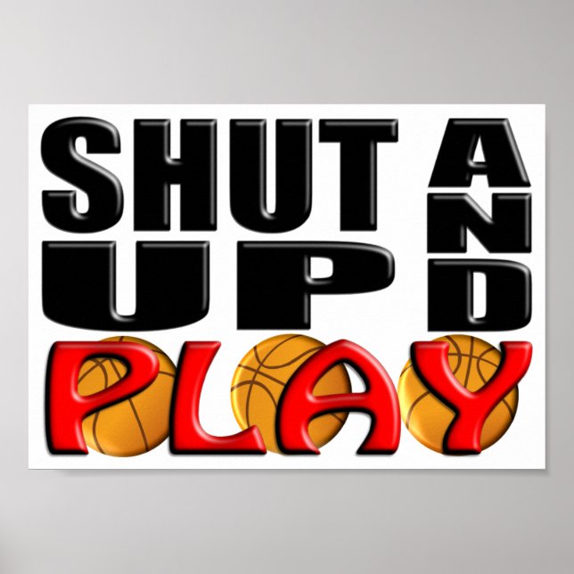 Poster FERMER ET JOUER (Basketball) (Devant)
