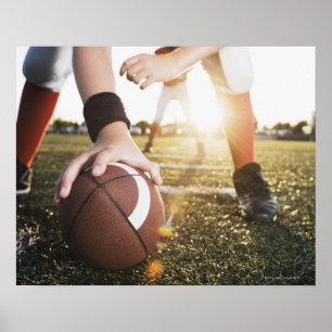 Poster Fermer le centre de football en train de se prépar