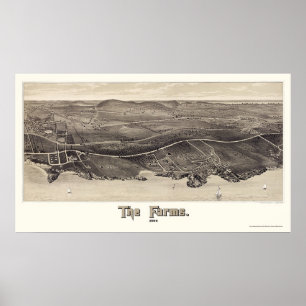 Poster Fermes à bière, MA Carte panoramique - 1886