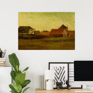 Poster Fermes à Loosduinen La Haye par Vincent van Gogh