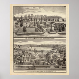 Poster Fermes et résidences de WR Blodgett & GC Daubner