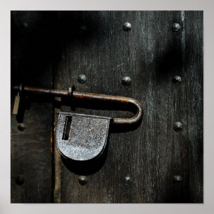 Poster Fermeture de la porte ancienne