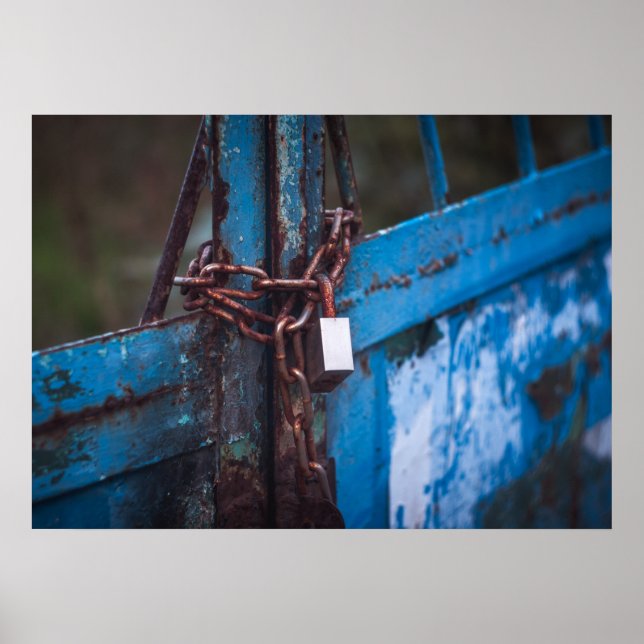 Poster Fermeture de porte ancienne (Devant)