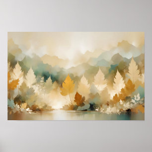 Poster Fermeture des feuilles Calme Tranquille saison nat