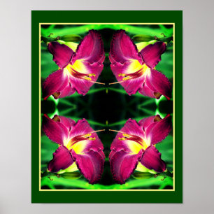 Poster Fermeture quotidienne de la fleur Abstraite