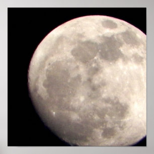 Poster Fermez-vous vers le haut de l'image de lune