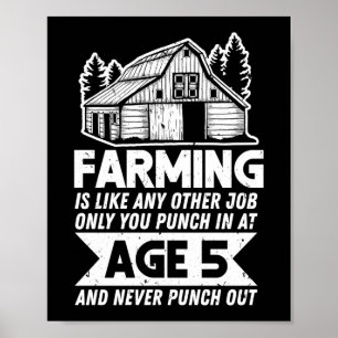 Poster Fermier Vous Agricole Passez À 5 Ans Et Jamais
