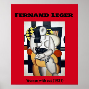 Poster Fernand Leger : Femme avec chat (1921)