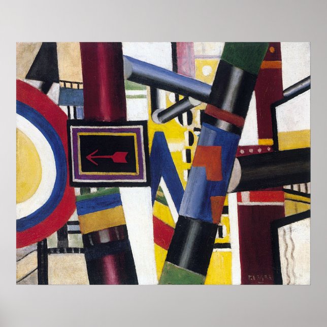 POSTER FERNAND LEGER-LE TRAVERSEMENT FERROVIAIRE (Devant)