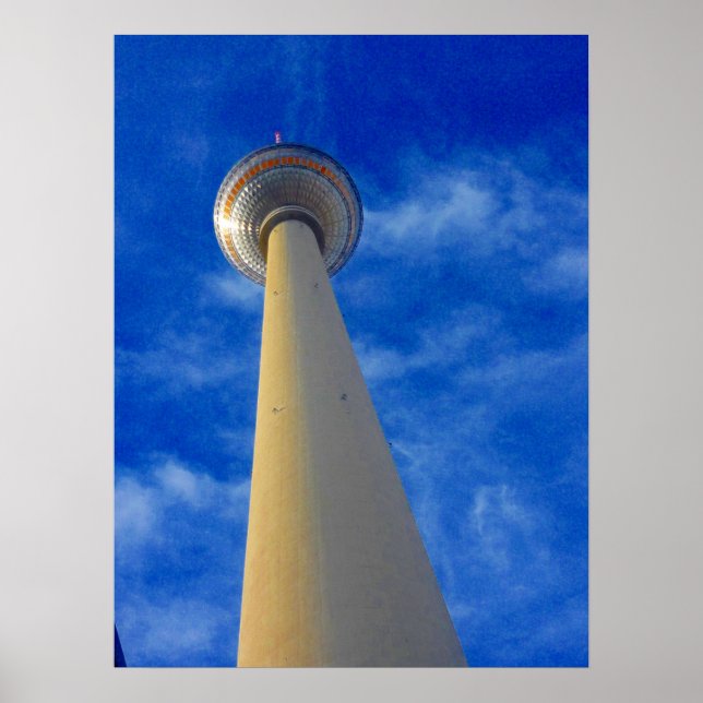 Poster fernsehturm berlin bleu (Devant)