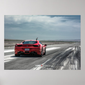 Poster Ferrari 458 Italie Prêt à la course