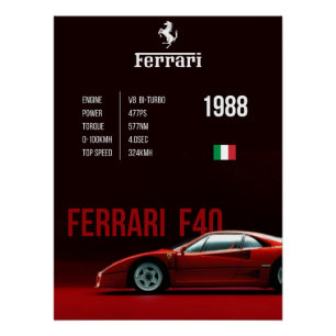 Poster Ferrari F40