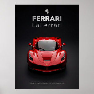 Poster Ferrari LaFerrari Hypercar Rouge
