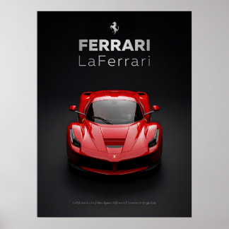 Poster Ferrari LaFerrari Hypercar Rouge