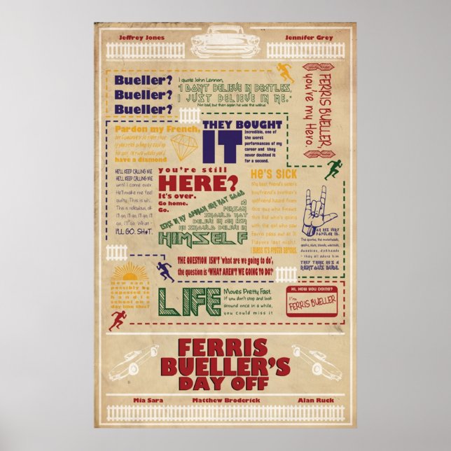 Poster Ferris Bueller (Devant)
