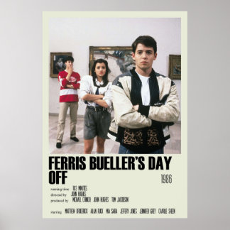 Poster Ferris Buellers Day off Alternative Art Movie Larg