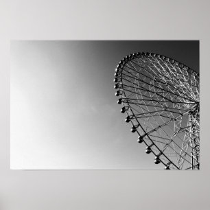 Poster Ferris Roue en noir et blanc