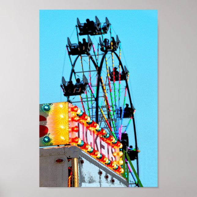 Poster Ferris Wheel au County Fair (Devant)