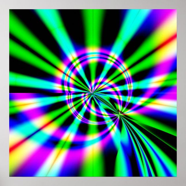 Poster Ferris Wheel Fractal Art (Devant)