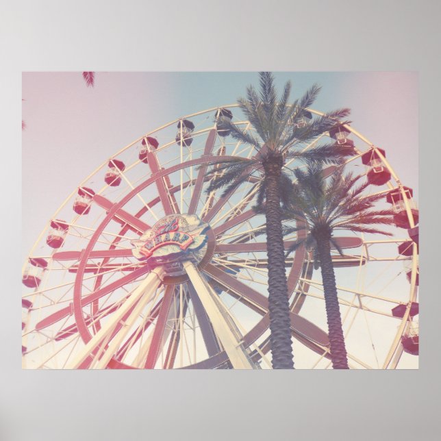 Poster Ferris Wheel & Palms (Devant)