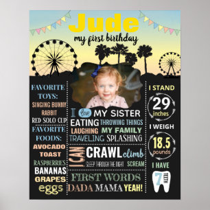 Poster Ferris wheel Palms festival de musique tropicale