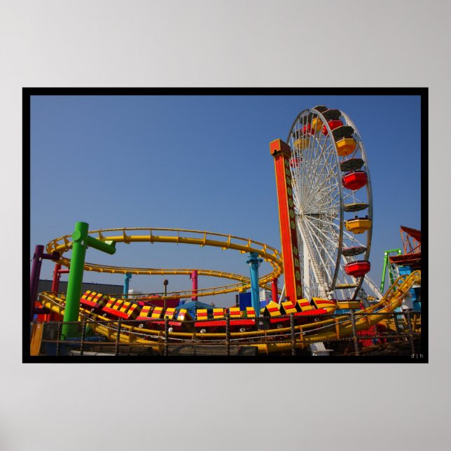 Poster Ferris Wheel & Rollercoaster (Devant)