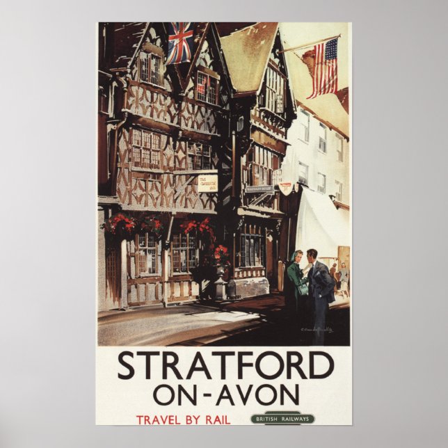 Poster ferroviaire Garrick Inn and Harvard House (Devant)