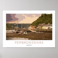 Poster ferroviaire Pembrokeshire
