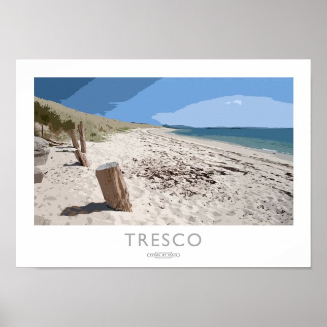 Poster ferroviaire Tresco (Devant)