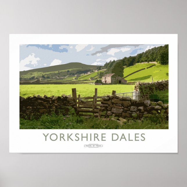Poster ferroviaire Yorkshire Dales (Devant)