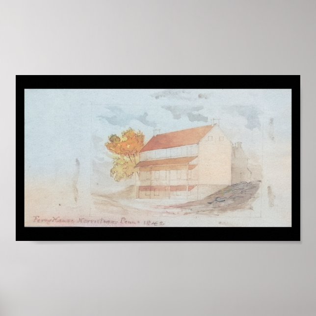 Poster Ferry House Norristown PA 1842 Imprimer (Devant)