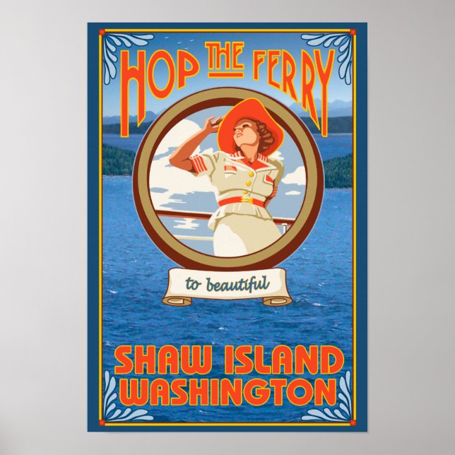 Poster Ferry pour femme - Shaw Island, Washington (Devant)