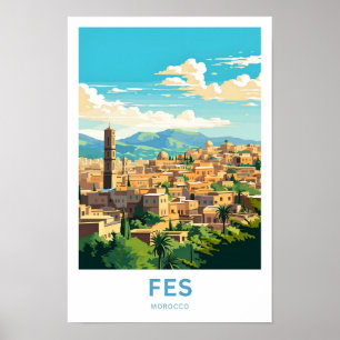 Poster Fes Maroc Travel Imprimer