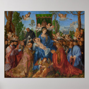 Poster Festin des guirlandes de rose, 1506 (huile sur le