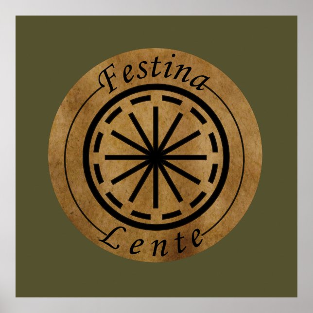 Poster Festina lente (Devant)