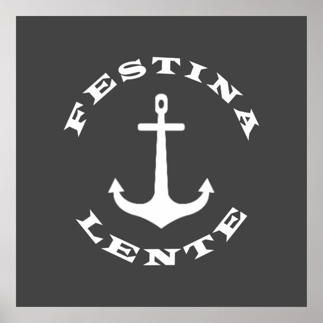 Poster Festina lente (Devant)