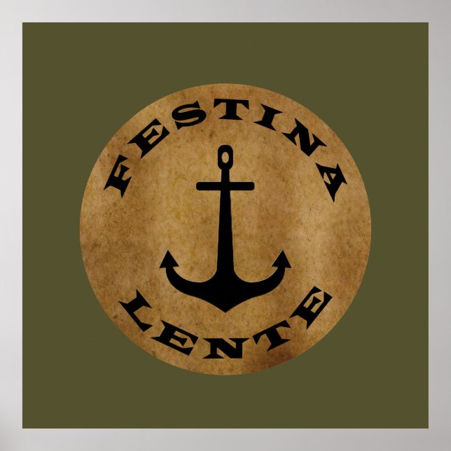 Poster Festina lente (Devant)